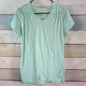Mint Green V-Neck Women's Athletic Top